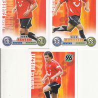 3x Hannover 96 Topps Match Attax Trading Card 2008