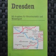 NEU: DDR Touristen Karte Dresden Umgebung Auto Straßen Land 1:100000 1988 Verlag