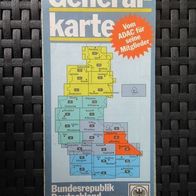 NEU: ADAC Generalkarte Doppelblatt 17/20 80er Jahre Maßstab 1 : 200.000 Bayern