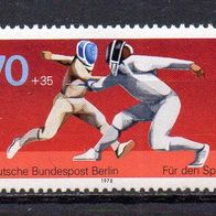 Berlin 1978, Mi. Nr. 0568 / 568, Sporthilfe, postfrisch #30177