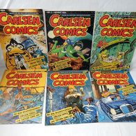 Carlsen Comics 1-12 Werbemagazin 1984-1990 + 2 Vorschauen, Cover, kultig