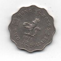 Münze Hong Kong 2 Dollar 1975