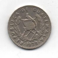 Münze Guatemala 25 Centavos 1978