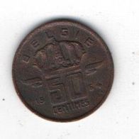 Münze Belgien 50 Centimes 1964