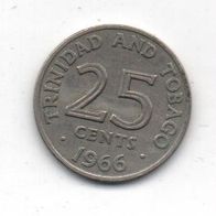 Münze Trinidad and Tobago 25 Cent 1966