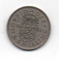 Münze England 1 Shilling 1953