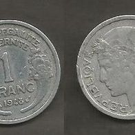 Münze Frankreich Alt: 1 Franc 1948