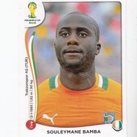 Panini Fussball WM 2014 Souleymane Bamba Elfenbeinküste Nr 227