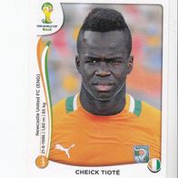 Panini Fussball WM 2014 Cheick Tiote Elfenbeinküste Nr 232