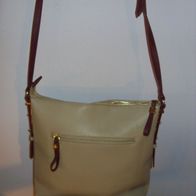 Handtasche, Damentasche, Schultertasche, Shoulder Bag Beige-Braun HT-12705