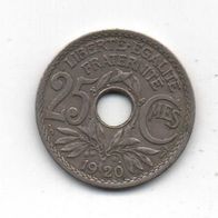 Münze Frankreich 25 Centimes 1920.