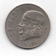 Münze Mexico 1 Peso 1970