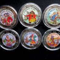Kuba Cuba Münze Münzen Piraten der Karibik, 6 x 1 Peso, 1995, unzirkuliert, gekapselt