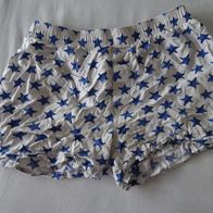 H&M Boxer Shorts weiss mit blauen Sternen Baumwolle Gr. 170