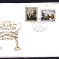 DDR 1990 100. Todestag von Heinrich Schliemann MiNr. 3364 - 3365 FDC gestempelt