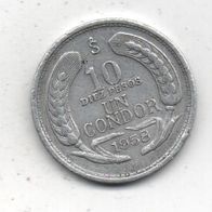 Münze Mexico 10 Pesos 1958 Alu