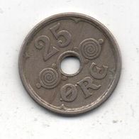 Münze Dänemark 25 Öre 1924