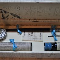 Kalligraphie Set in Geschenkverpackung mit Holzschreibfeder und Zubehör 0359 türkis