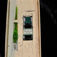 Kalligraphie Set in Geschenkverpackung mit Midi Glasschreibfeder 0386 grün