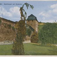 alte AK Ahrweiler Ahr, 1953, Stadtmauer mit Niedertor