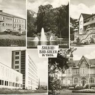 alte AK Bad Sulza 1973, Badehaus, Wismut-Sanatorium, Schwanenteich, Inhalatorium