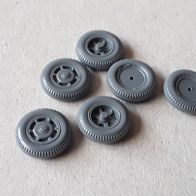 Wiking - 6 Räder für Büssing D2U / Trambus 12mm in 1:87 !!(6010)