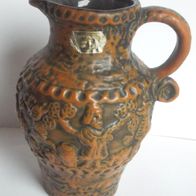 KRUG Vase WB 106 WALTER BECHT Oberhessische Keramik Relief 20 cm braun