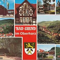 alte AK Bad Grund Harz 1994, Iberger Tropfsteinhöhle, Markt, Glockenspiel