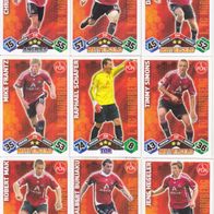 18x 1. FC Nürnberg Topps Match Attax Trading Card 2010