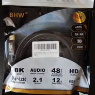HDMI 2m Premium Kabel 2.1 Premium Highspeed 3D Ethernet FULL HD LED TV, neu in ovp