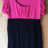 pink-schwarzes Shirtkleid Gr. S (1111)