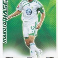 VFL Wolfsburg Topps Match Attax Trading Card 2009 Makoto Hasebe Nr.317