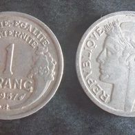 Münze Frankreich Alt: 1 Franc 1957 - B