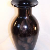 Schwarze JOSKA / Bodenmais Vase mit Goldpartikeln