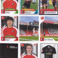 9x SC Freiburg Topps Sammelbilder 2020