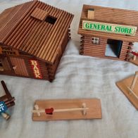 Westernstadt Holzspielzeug aus der DDR, TOP Zustand in Originalschachtel