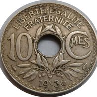 Frankreich 10 Centimes 1936 ## Le2