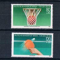 Berlin Sporthilfe 1985 Basketball Tischtennis Mi 732-733 postfrisch
