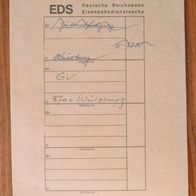 EDS-Umschlag Deutsche Reichsbahn DDR Eisenbahndienstsache original gelaufen