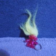 Schlüsselanhänger Roter Troll mit Gelben Haar gebraucht Hasbro