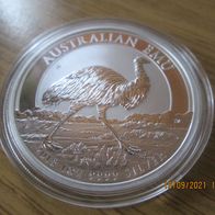 Australien Emu 2018, 1 oz 9999 Silber, 1 Dollar, gekapselt
