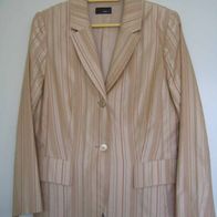 JACKE Jake * s Jakes Blazer gestreift elegant goldig Gr 40 sehr gut erhalten getra