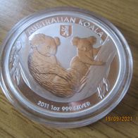 Australien Koala 2011, Privy Berlin, 1 oz 999 Silber, in Originalkapsel