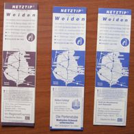 3 Stück "Netztip" Weiden (Oberpf) 1994, 1995, 1996
