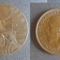 Münze Großbritanien: 1 Penny 1924