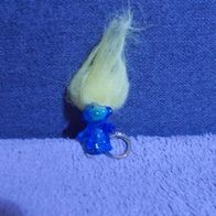Schlüsselanhänger Blauer Troll mit Gelbem Haar gebraucht Hasbro