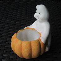 NEU Halloween Übertopf Gespenst Kürbis Deko Herbst Blumentopf Keramik Teelicht