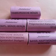 Deutschland BRD 2006 Holstentor Rollensatz 2 Euro A - D - F - G - J Sichtrollen * *