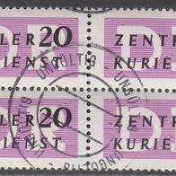 DDR Zentraler Kurierdienst B II gestempelt vierer #006779