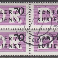 DDR Zentraler Kurierdienst B 9 X II gestempelt vierer #006780
